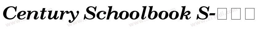 Century Schoolbook S字体转换
